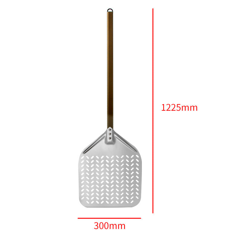 perforierte Aluminium-Pizzaschaufel mit langem ergonomischem verstärktem Griff Brehn