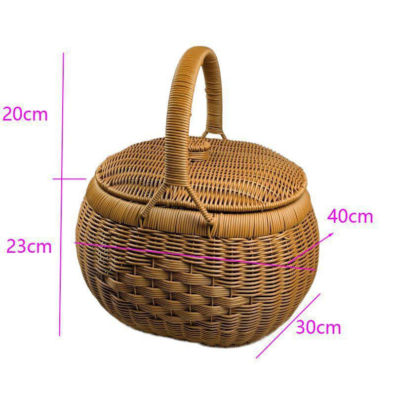 Multi-Layer Woven Picnic Storage Basket Brehn