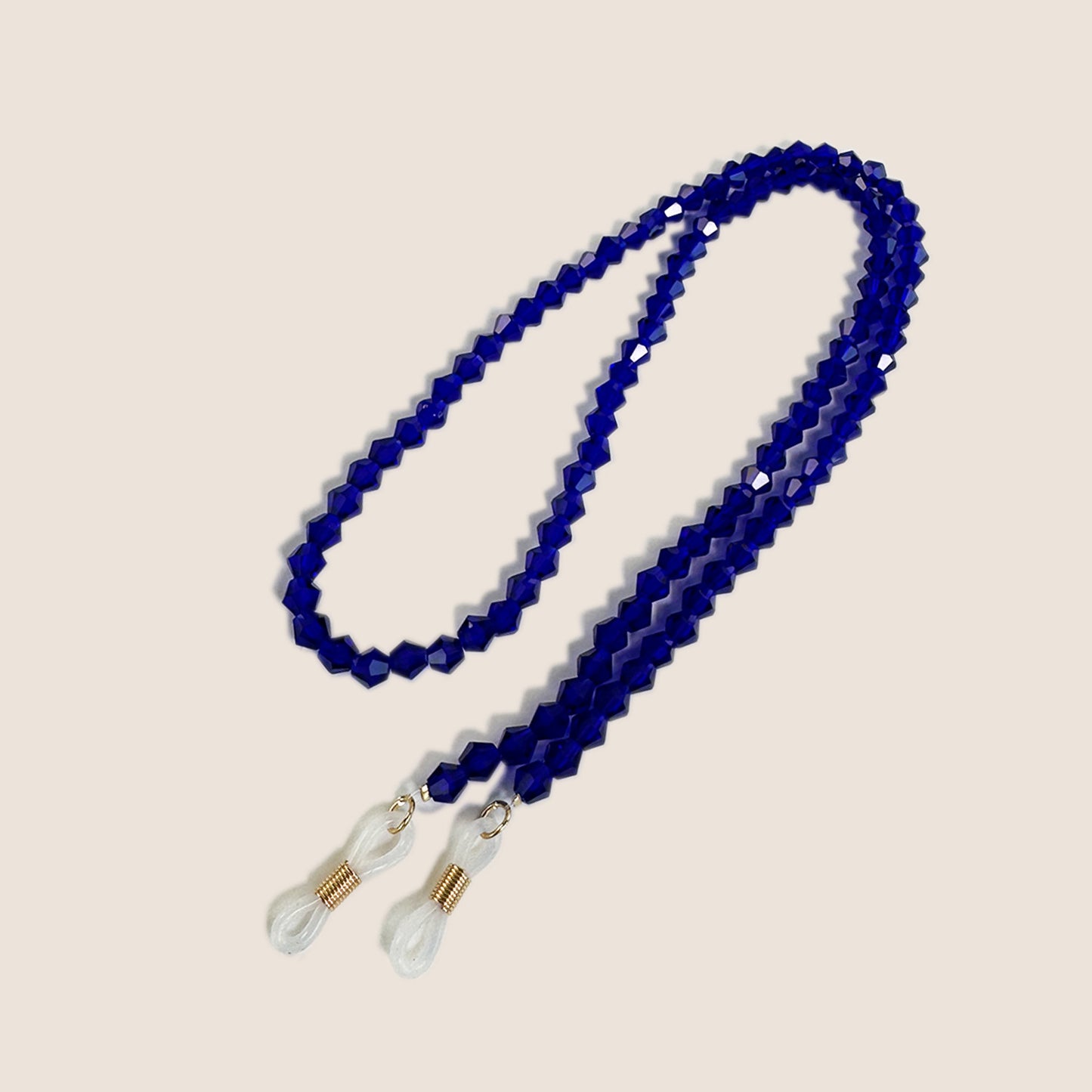 Perlenbrille Kette mit klaren Spitzen Brehn