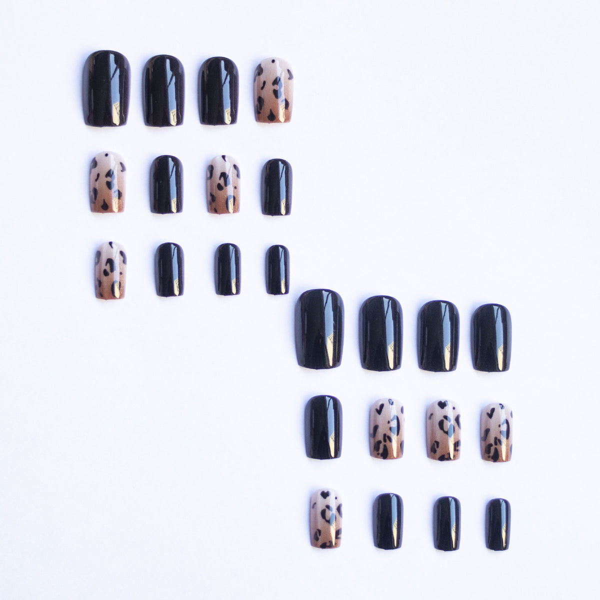 Künstlerisches Leopardenmuster Acryl-Nagelkunst-Set