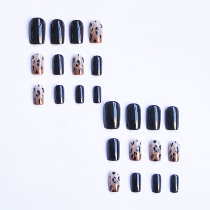 Künstlerisches Leopardenmuster Acryl-Nagelkunst-Set
