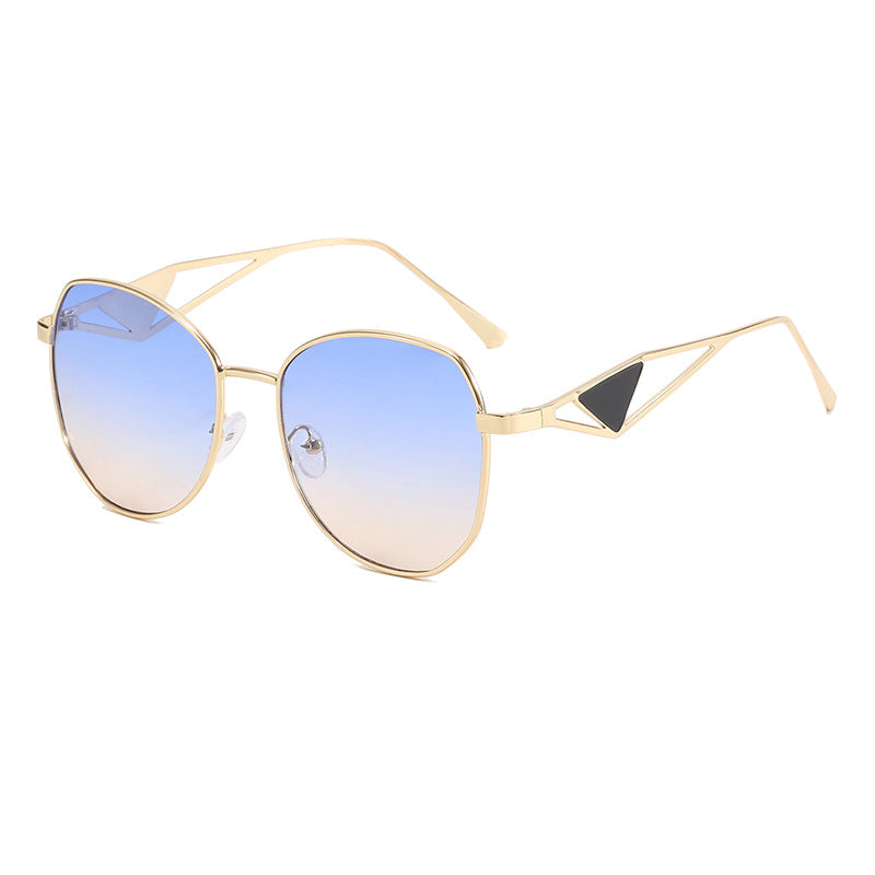 Damen modische geometrische Sonnenbrille mit einzigartigem Rahmen Brehn