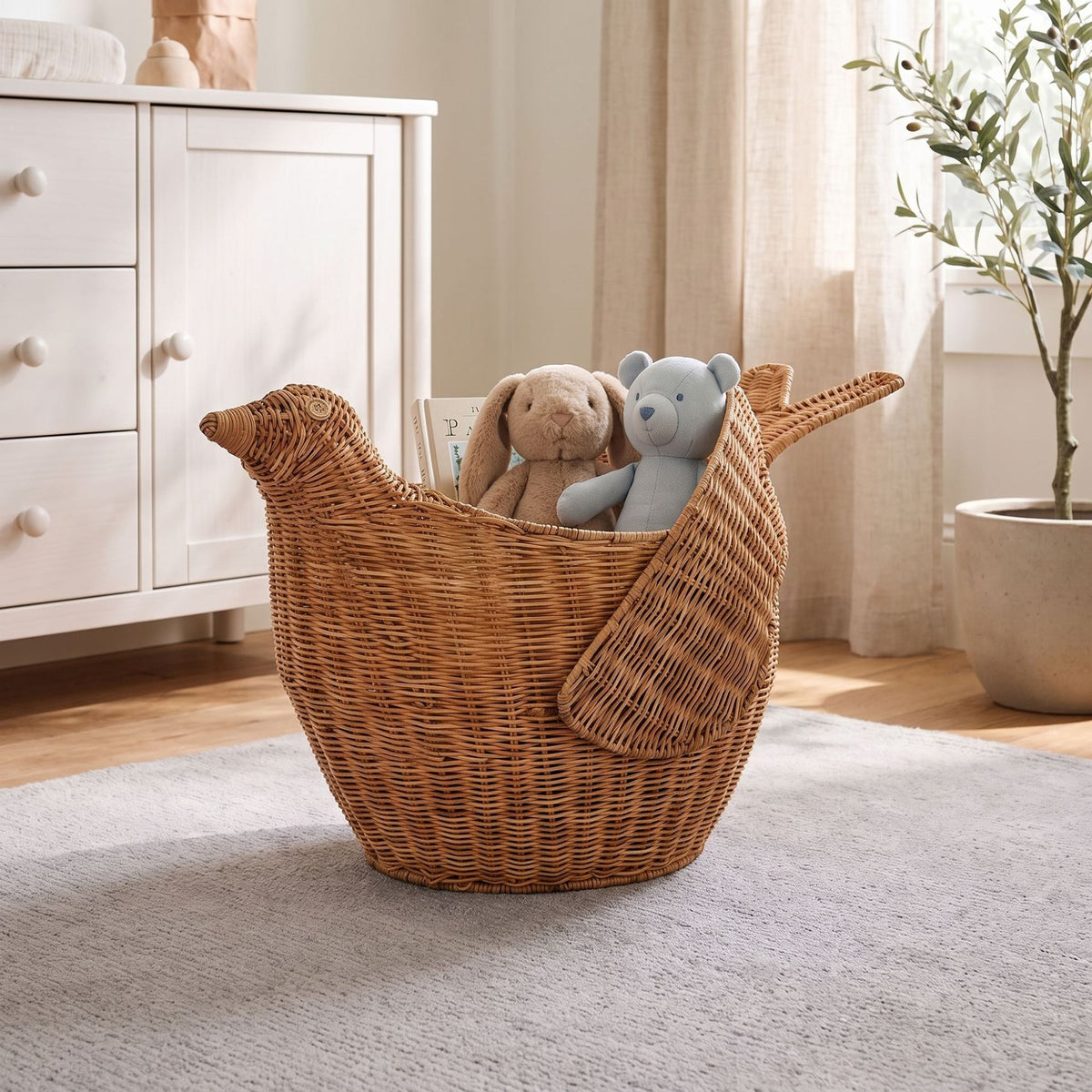 Verspielter Korb im Vogel-Design Brehn