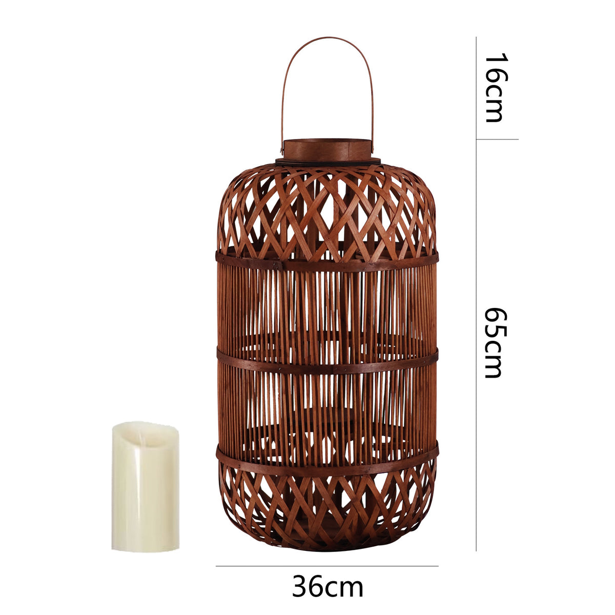 Stilvolle Handgefertigte Rattan-Laterne Brehn
