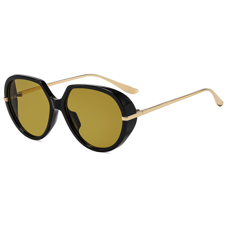 Damen Cat-Eye Sonnenbrille mit blendfreiem UV-Schutz und luxuriösem Metallrahmen Brehn