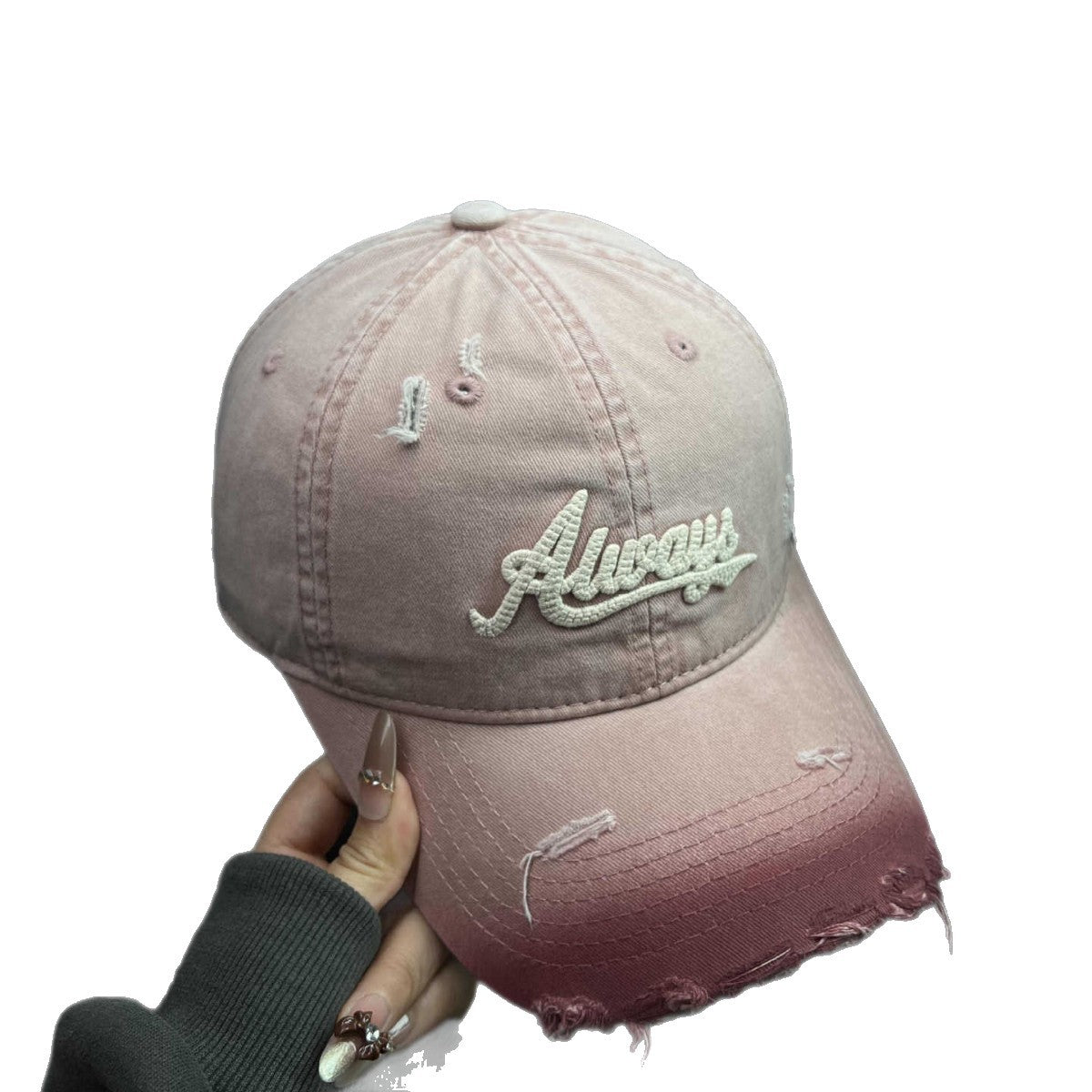Damen Distressed Graphic Baseball Cap Brehn
