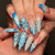 Vom Meer inspiriertes Press-On-Nagelset Brehn