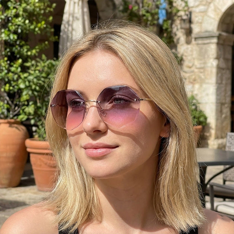Damen stilvolle achtkantige Sonnenbrille mit innovativem Rahmen Brehn