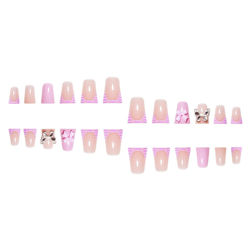 Verspieltes florales Design Press-On-Nagelverlängerungen Brehn
