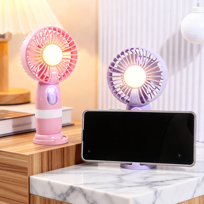 Damen tragbarer Mini Ventilator mit integriertem LED-Licht Brehn