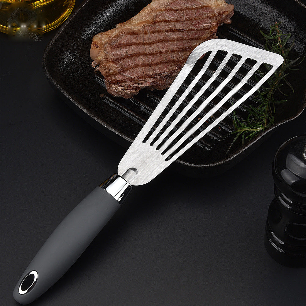 Flexibler Pfannenwender mit Schmaler Geschlitzter Klinge und Ergonomischem Softgriff Brehn