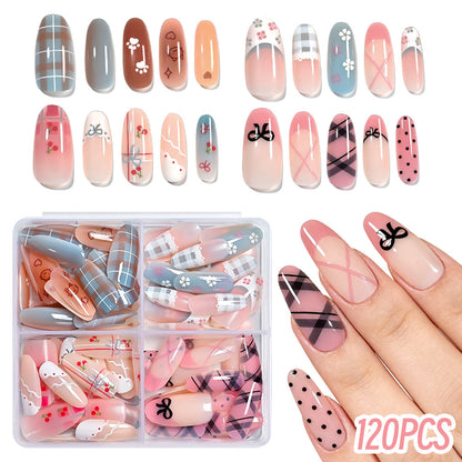 Florale Kunst Press-On Nagelspitzen Set