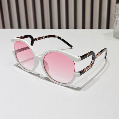 Avant-Garde Zirkuläre Rahmen Sonnenbrille Brehn