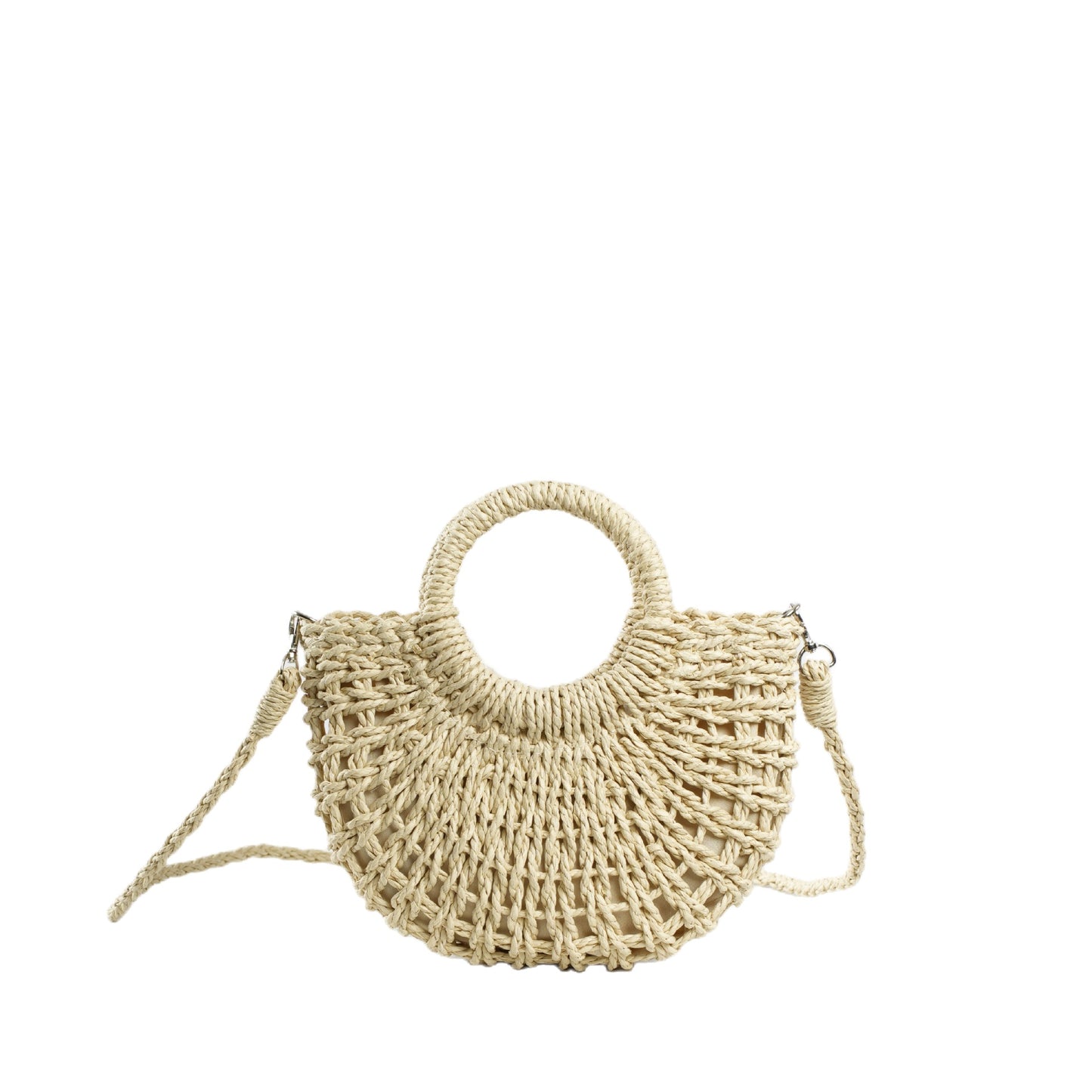Runder Bast-Handtasche mit Strukturiertem Design Brehn