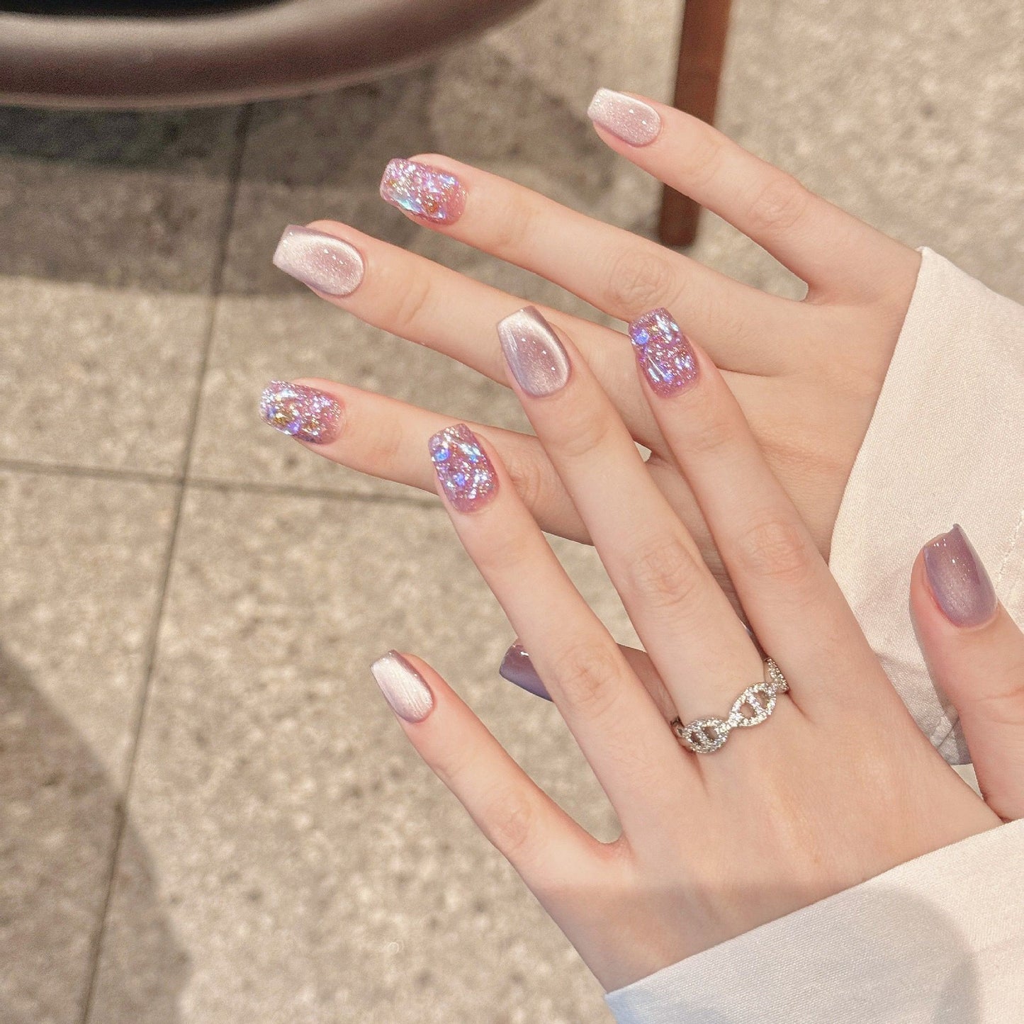 Glitzernde Nagelkunst Press-On Set Brehn