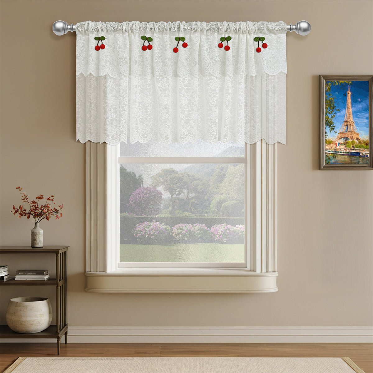 Spitzenfenster-Schürze