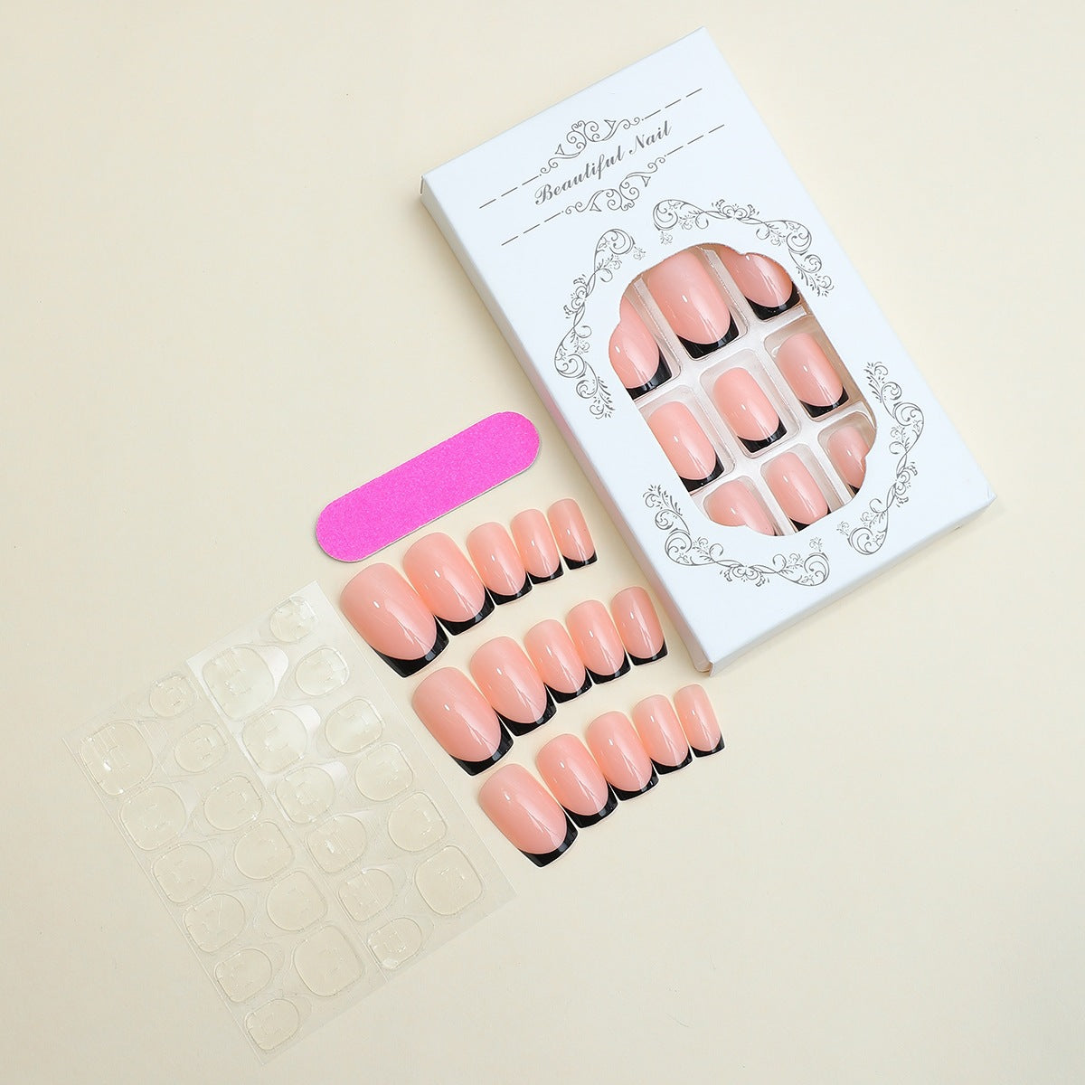 Kunstnail Set mit eleganten French-Spitzen Brehn