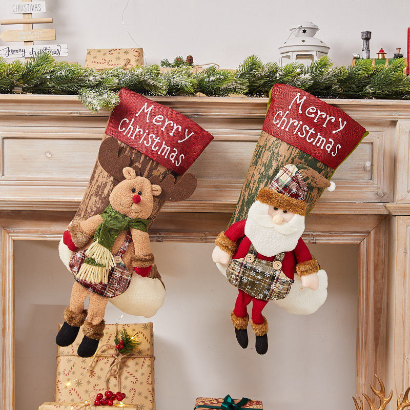 Festlicher Weihnachtsstrumpf mit Nostalgischem Design Brehn