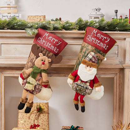 Festlicher Weihnachtsstrumpf mit Nostalgischem Design Brehn