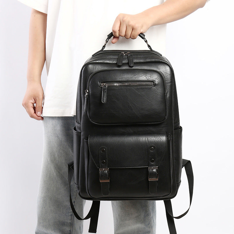 Stylischer Mehrzweck-Leder-Rucksack Brehn