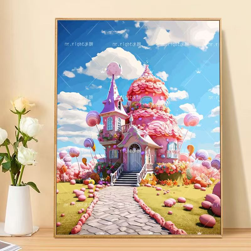 Skurrile Fantasy Landschaft Kunst Leinwand Brehn