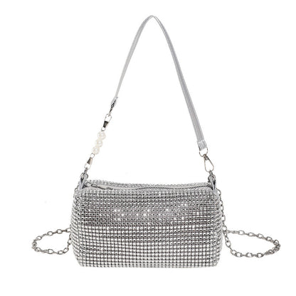 Elegante mit Kristallen verzierte Abend-Clutch
