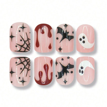 Künstlerische Halloween-Themen Nagelkunst Brehn