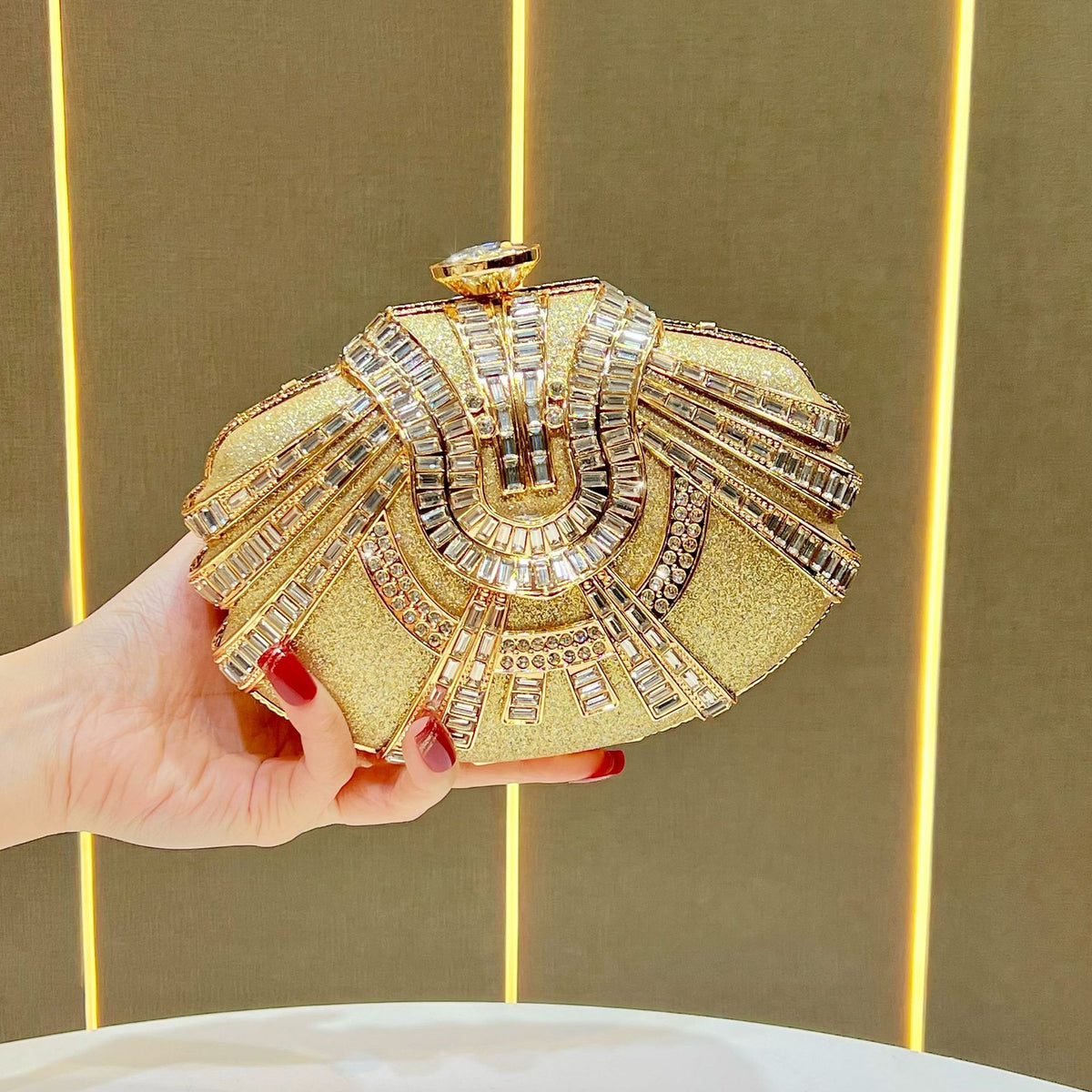 Glamouröse dekorative Clutch Tasche