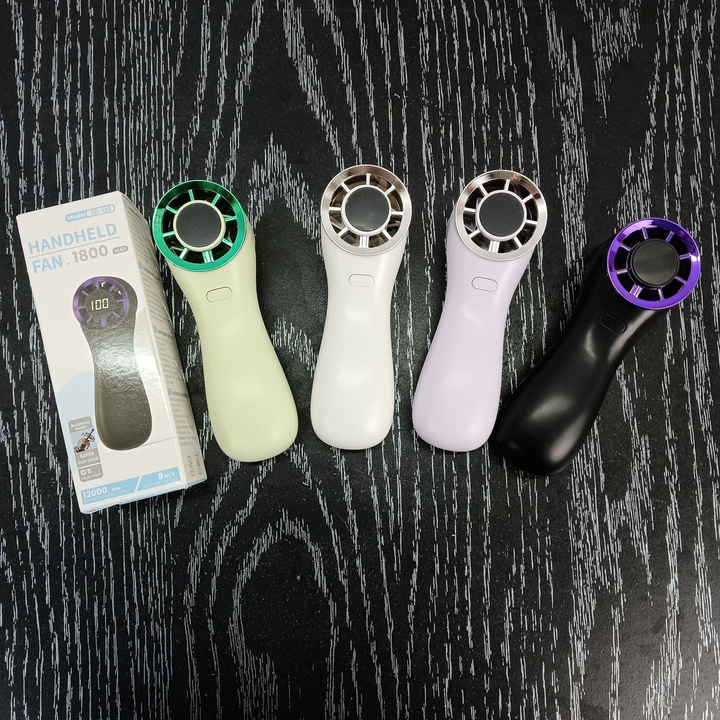 Unisex Handlicher tragbarer Ventilator mit digitaler Geschwindigkeitsanzeige Brehn