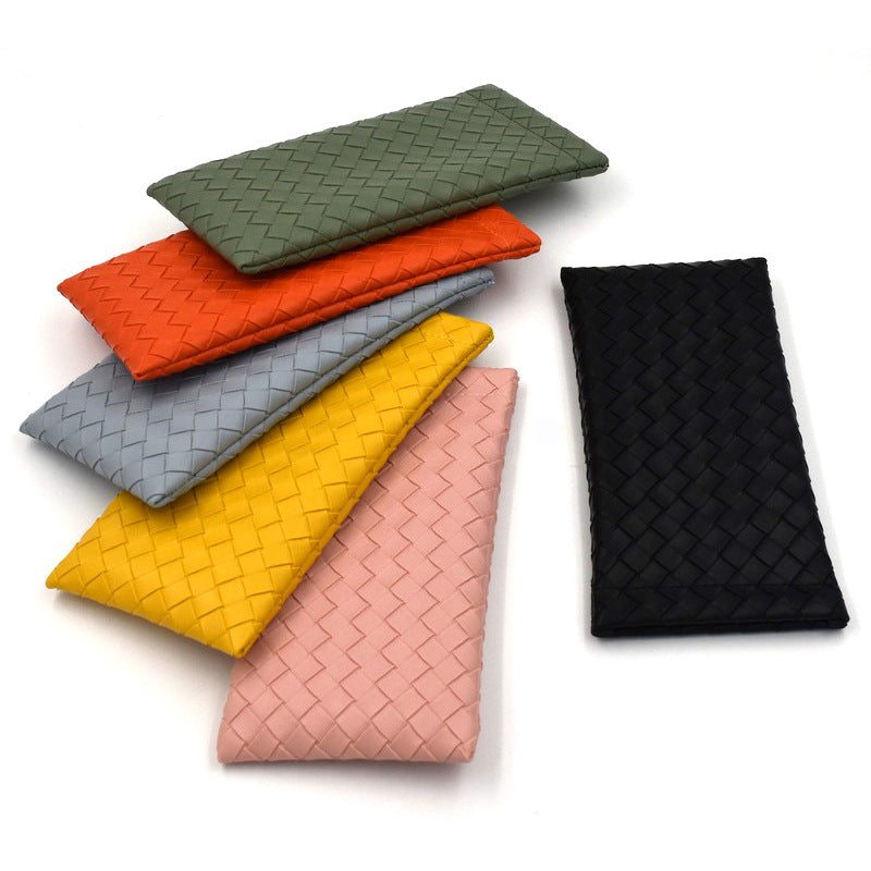 Woven Leather Clutch Wallet Brehn