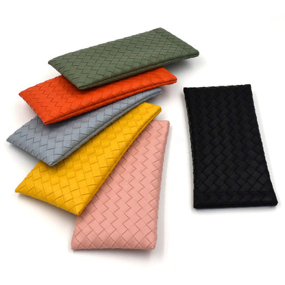 Woven Leather Clutch Wallet Brehn