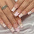Dekoratives Press-On Nail Art Set mit Perlen und Schleifen Brehn