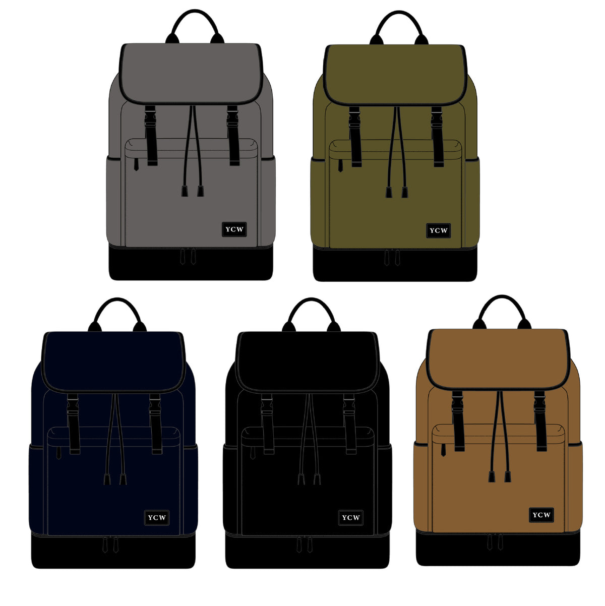 Leichter Mehrfachfächer-Rucksack Brehn