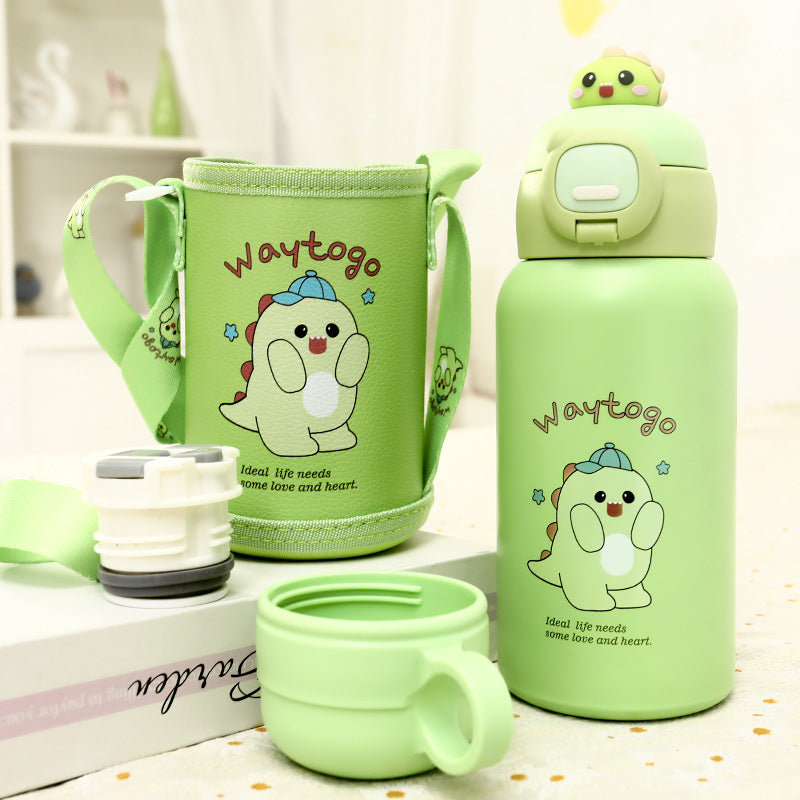 Damen Isolierte Trinkflasche mit niedlichem Dinosaurierdesign Brehn