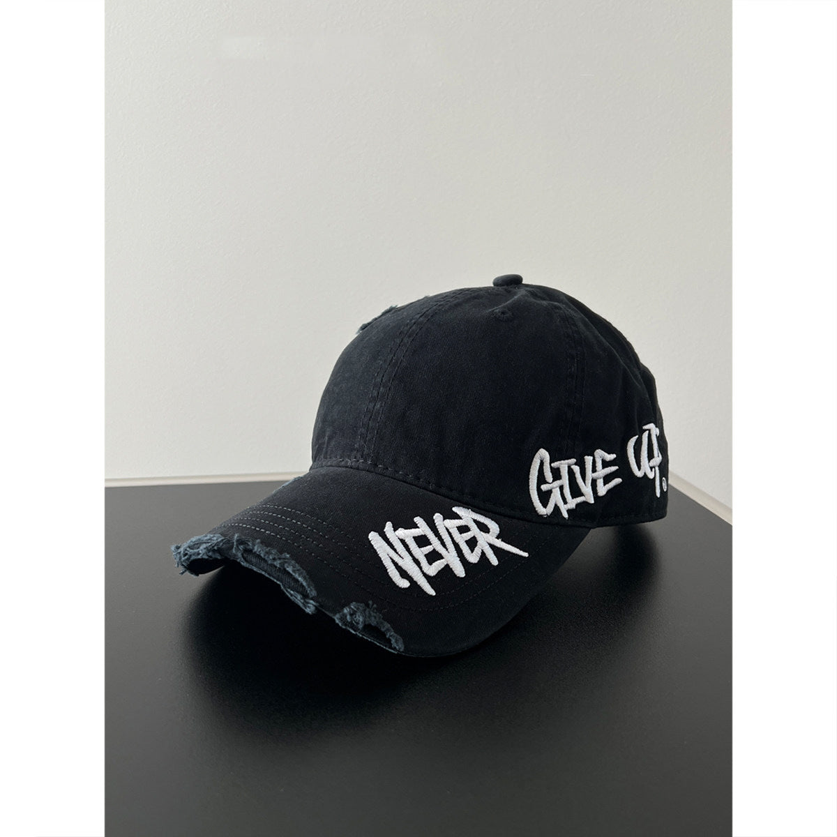Distressed Denim Nachricht Baseball Cap