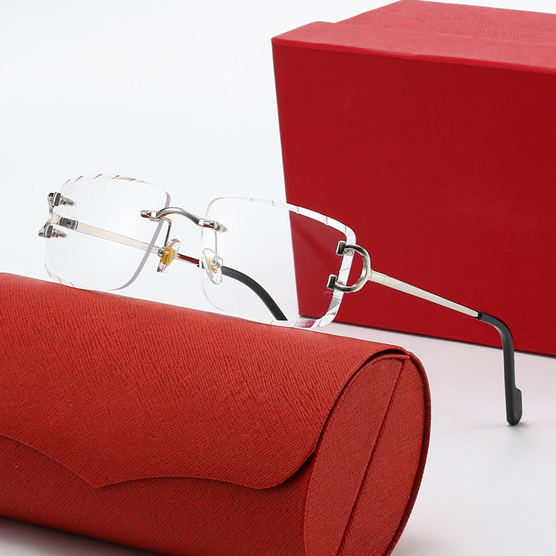 Damen elegante Halbrahmen Korrektionsbrille Brehn
