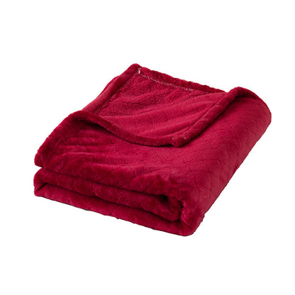 Damen Plüsch-Kuscheldecke mit stilvollem Wellenmuster Brehn