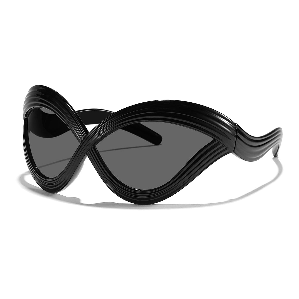 Damen modische Sonnenbrille mit innovativem Wellenrahmen Brehn