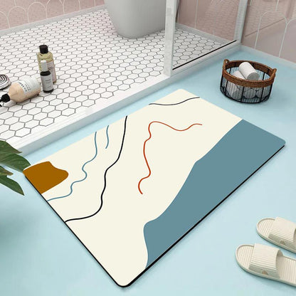 Abstrakte geometrische Badematte