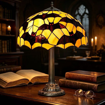 Dekorative Tischlampe im Fledermausdesign Brehn