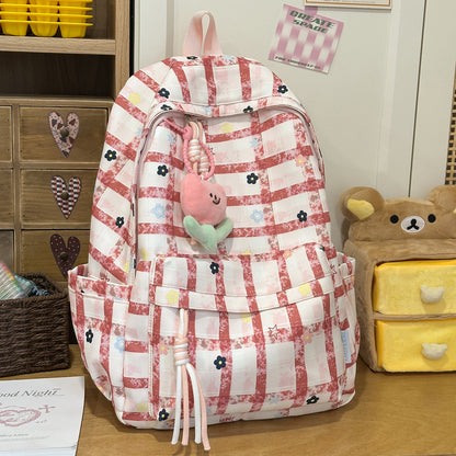 Stylische Schachbrettdruck-Rucksack Brehn