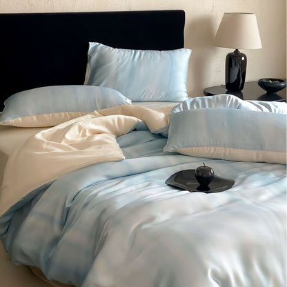 Luxuriöses Satin-Bettwäscheset mit seidig-glänzender Oberfläche
