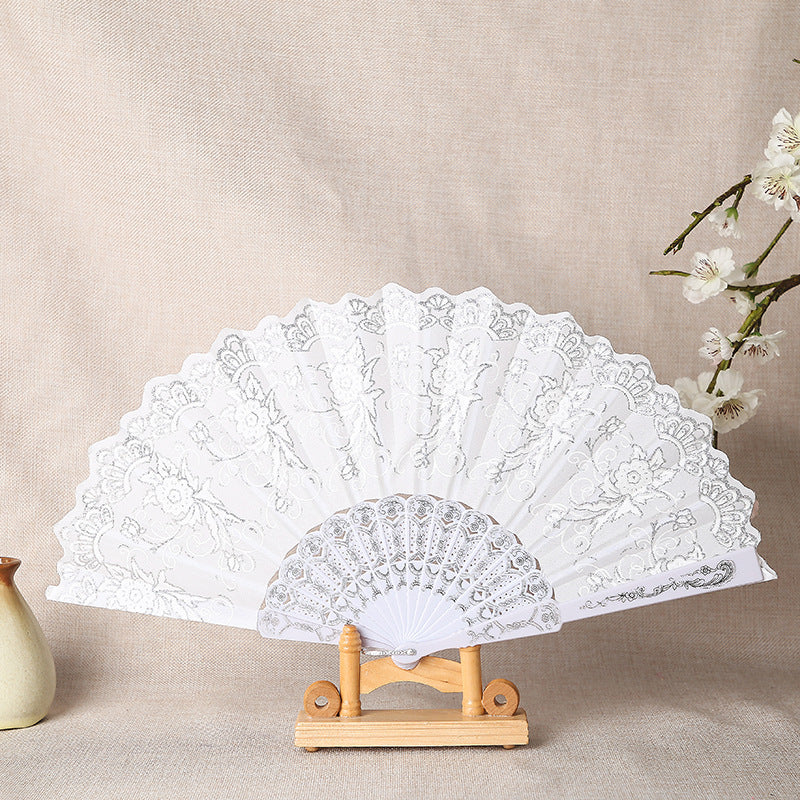 Damen elegante Spitzen Fächer Brehn