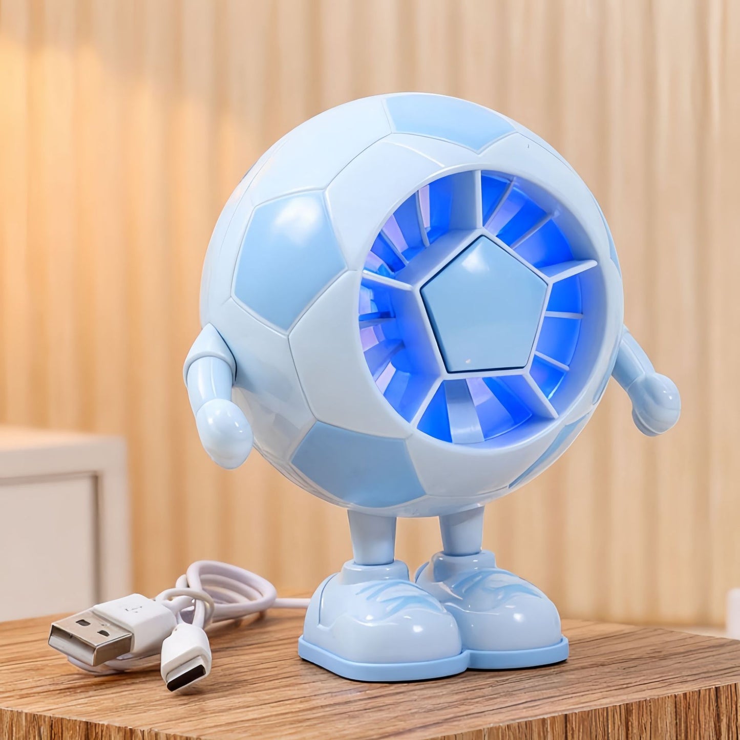 Damen kreativer Fußball-Ventilator mit USB-Anschluss Brehn