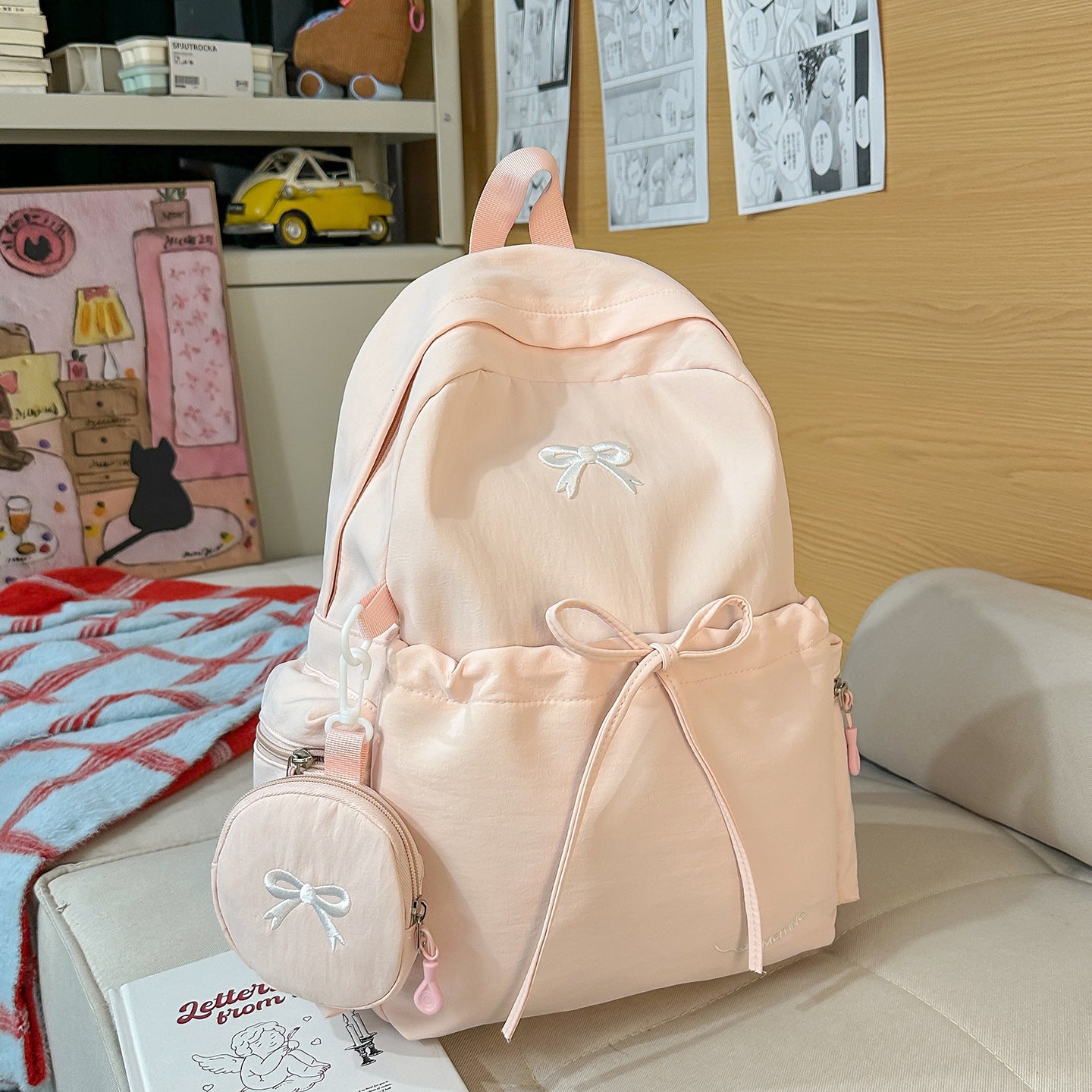 Rucksack mit Niedlichen Applikationen und Multifunktionalem Design Brehn