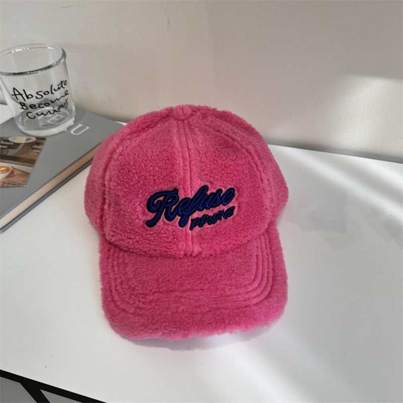 Damen Fuzzy Texturiertes Baseball Cap Brehn