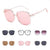 Damen quadratische Sonnenbrille mit braunen Gläsern und modischem Rahmen Brehn
