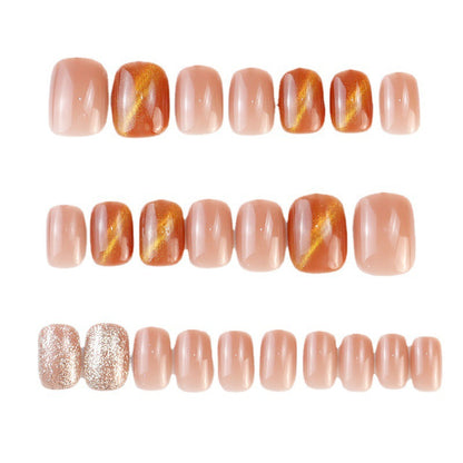 Natürlicher Glänzender Press-On Nagelset Brehn