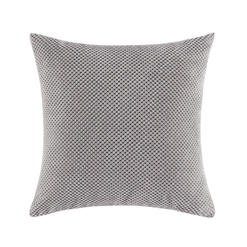 Quadratischer dekorativer Kissenbezug mit handtuftetem Pompon‑Tufting und weichem Baumwollmix Brehn