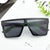 Damen Oversized Sonnenbrille mit modernem rechteckigem Rahmen Brehn